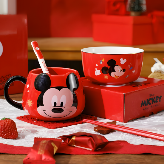 Mickey Mouse Porcelain Set 6 Pcs